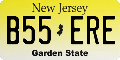 NJ license plate B55ERE