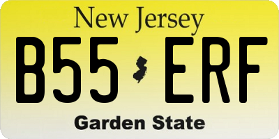 NJ license plate B55ERF