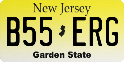 NJ license plate B55ERG