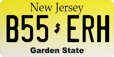 NJ license plate B55ERH