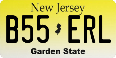 NJ license plate B55ERL