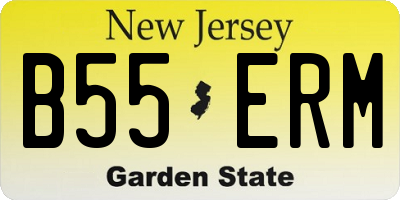 NJ license plate B55ERM