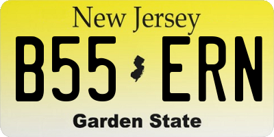 NJ license plate B55ERN