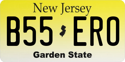 NJ license plate B55ERO