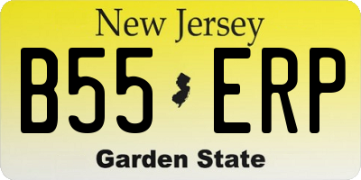 NJ license plate B55ERP