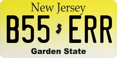 NJ license plate B55ERR