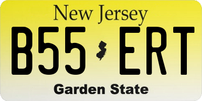 NJ license plate B55ERT