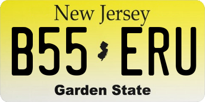NJ license plate B55ERU