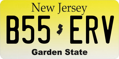 NJ license plate B55ERV