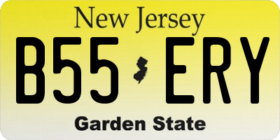 NJ license plate B55ERY