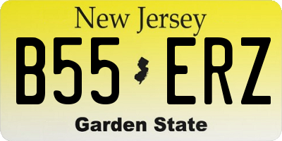 NJ license plate B55ERZ