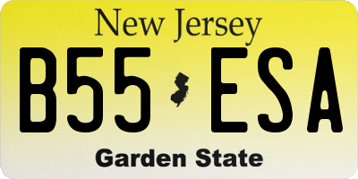 NJ license plate B55ESA