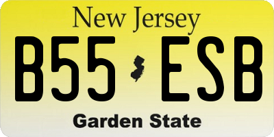 NJ license plate B55ESB