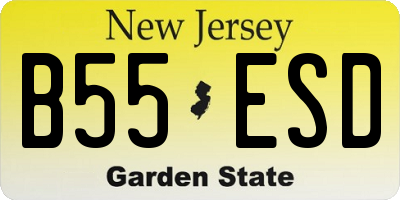 NJ license plate B55ESD