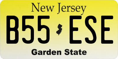 NJ license plate B55ESE