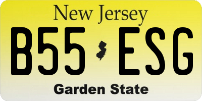 NJ license plate B55ESG