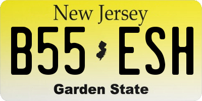 NJ license plate B55ESH