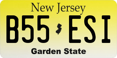 NJ license plate B55ESI