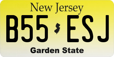 NJ license plate B55ESJ