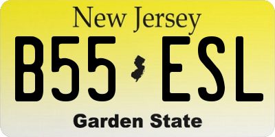 NJ license plate B55ESL