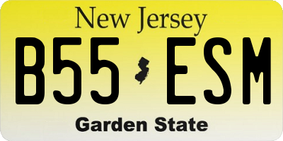 NJ license plate B55ESM