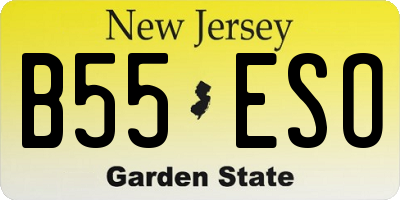 NJ license plate B55ESO