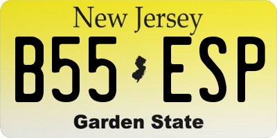 NJ license plate B55ESP