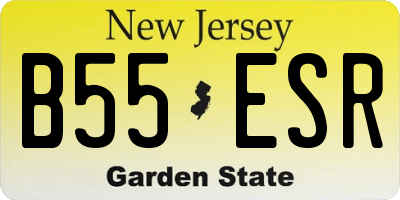 NJ license plate B55ESR