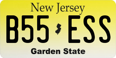 NJ license plate B55ESS