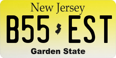 NJ license plate B55EST