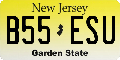 NJ license plate B55ESU