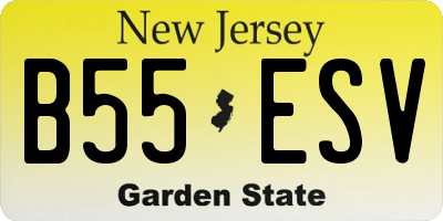NJ license plate B55ESV