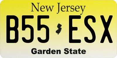NJ license plate B55ESX