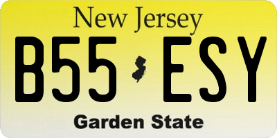 NJ license plate B55ESY
