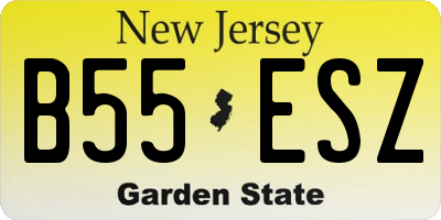 NJ license plate B55ESZ