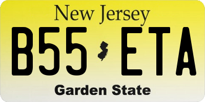 NJ license plate B55ETA