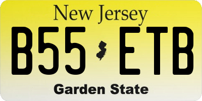 NJ license plate B55ETB