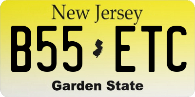 NJ license plate B55ETC