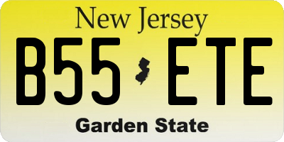 NJ license plate B55ETE