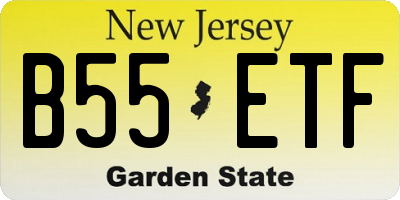NJ license plate B55ETF