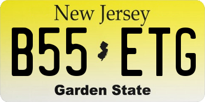NJ license plate B55ETG
