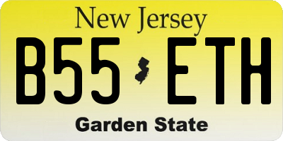 NJ license plate B55ETH