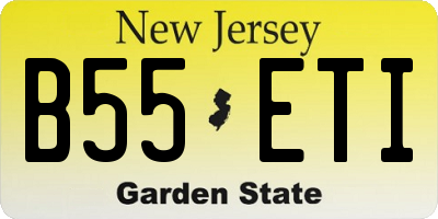 NJ license plate B55ETI
