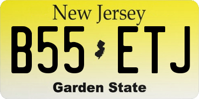 NJ license plate B55ETJ