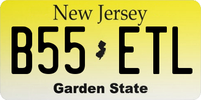 NJ license plate B55ETL