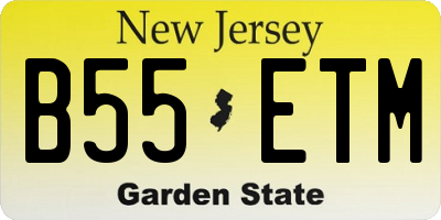 NJ license plate B55ETM