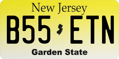 NJ license plate B55ETN