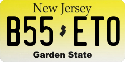NJ license plate B55ETO