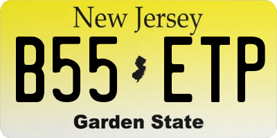 NJ license plate B55ETP