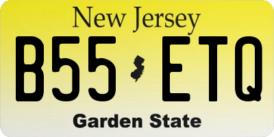 NJ license plate B55ETQ